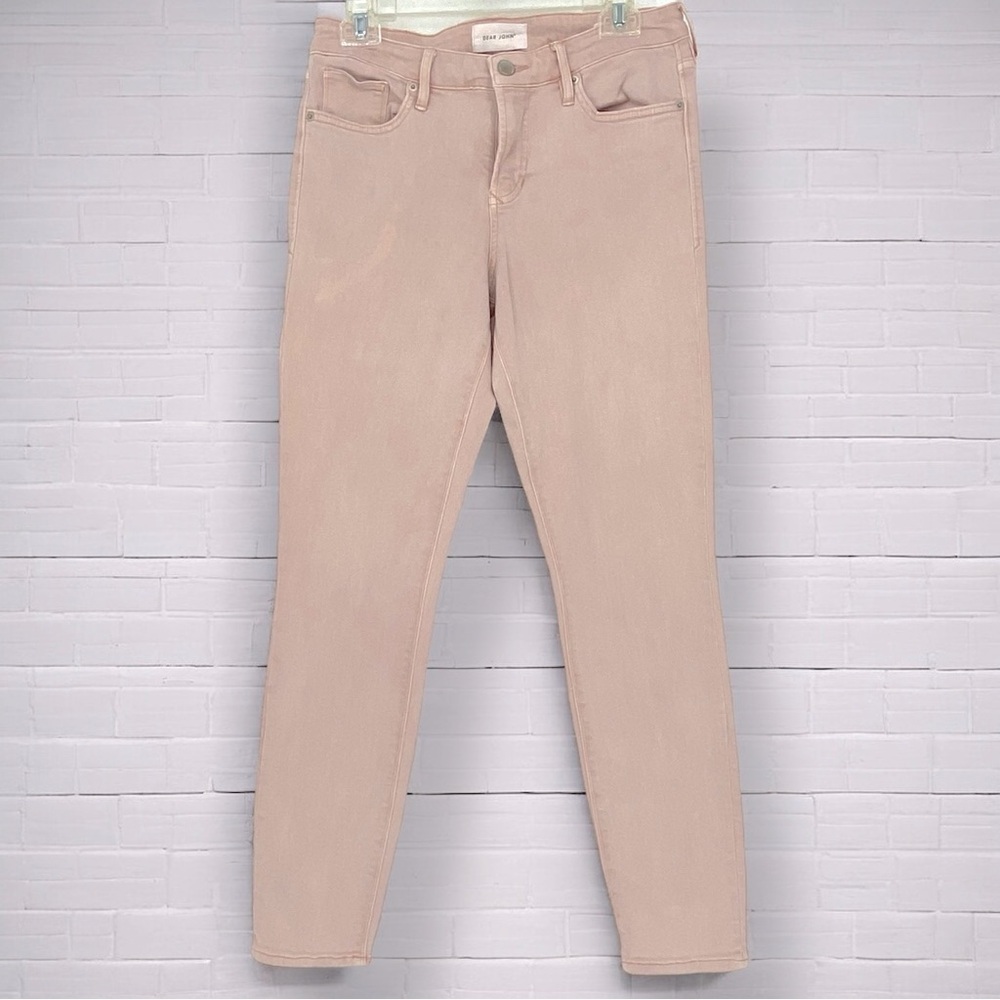 Dear John Giselle Pastel Pink Washed Faded Skinny Jeans Wms sz 29